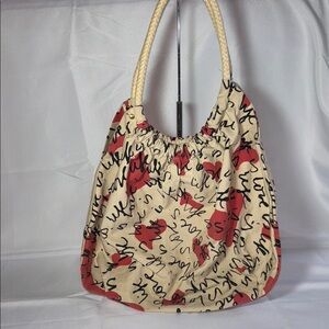 Diane Von Furstenberg (DVF)  Sara Balloon Tote Stylish Red and Cream Women's Bag